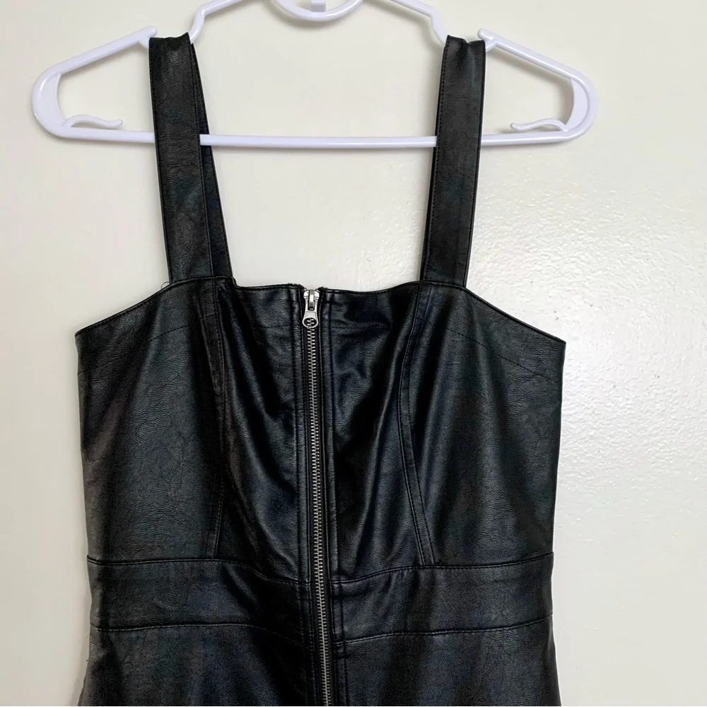 Wild Fable Black Faux Leather Dress - Picture 2 of 10